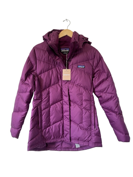 Patagonia Jackets & Blazers - Patagonia Down With It Coat 600 Down Puffer Jacket Hooded Parka Plum Large NWT